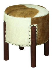 Heritage Genuine Goat Hide Ottoman/Footstool V199-CH000UFOGTM