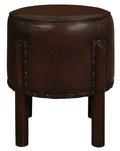Heritage Genuine Goat Leather Ottoman/Footstool V199-CH000UFOLHM