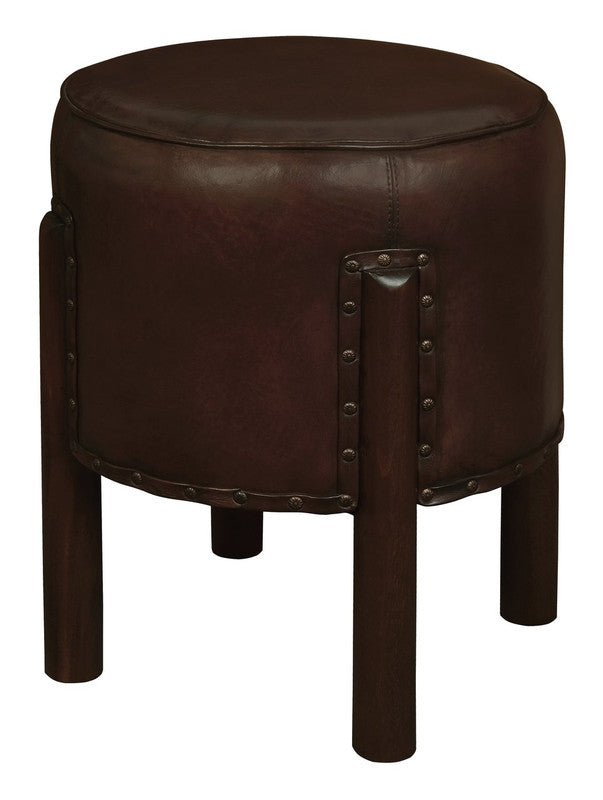 Heritage Genuine Goat Leather Ottoman/Footstool V199-CH000UFOLHM