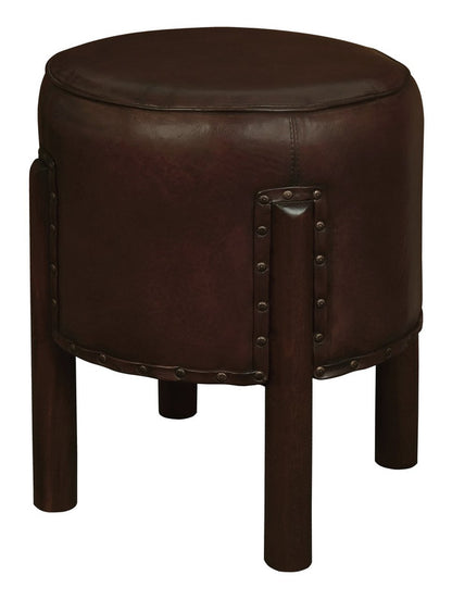 Heritage Genuine Goat Leather Ottoman/Footstool V199-CH000UFOLHM