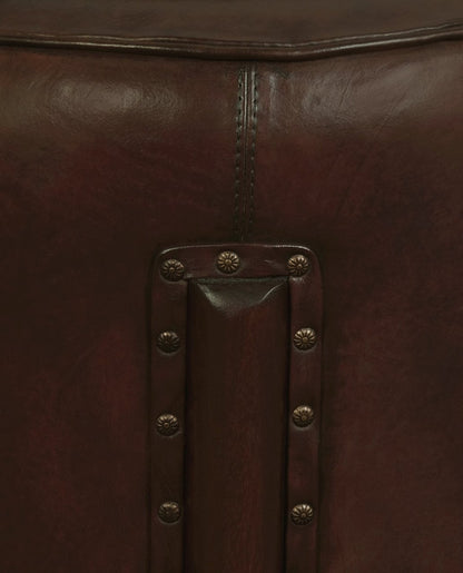Heritage Genuine Goat Leather Ottoman/Footstool V199-CH000UFOLHM