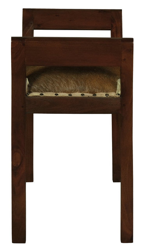 Wilson Genuine Goat Hide Single Seater Stool/Bench (Mahogany) V199-CH001GTM
