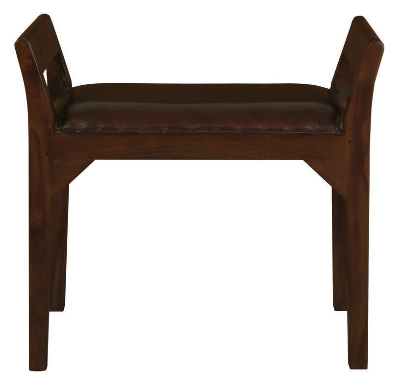 Wilson Genuine Leather Single Seater Stool/Bench (Mahogany) V199-CH001LHM