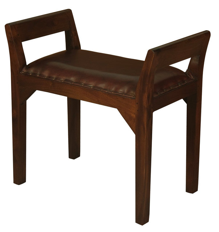 Wilson Genuine Leather Single Seater Stool/Bench (Mahogany) V199-CH001LHM
