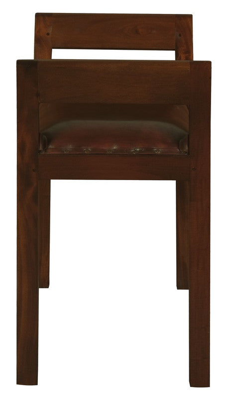 Wilson Genuine Leather Single Seater Stool/Bench (Mahogany) V199-CH001LHM