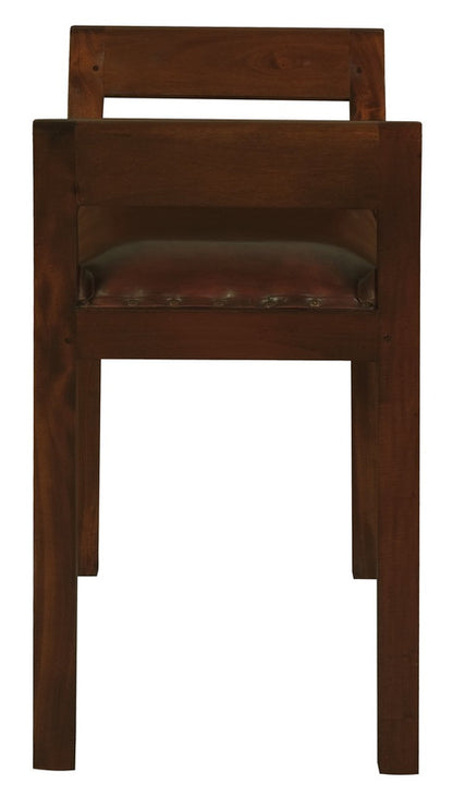 Wilson Genuine Leather Single Seater Stool/Bench (Mahogany) V199-CH001LHM