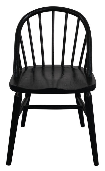 Vera Solid Oak Dining Chair - Set of 2 (Black) V199-CH050OVRSF2B