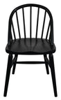 Vera Solid Oak Dining Chair - Set of 2 (Black) V199-CH050OVRSF2B
