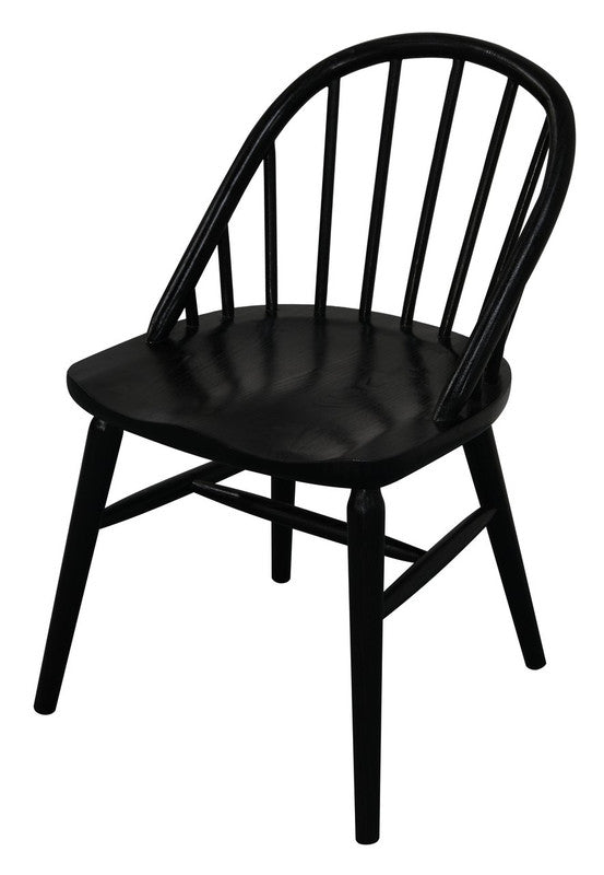 Vera Solid Oak Dining Chair - Set of 2 (Black) V199-CH050OVRSF2B