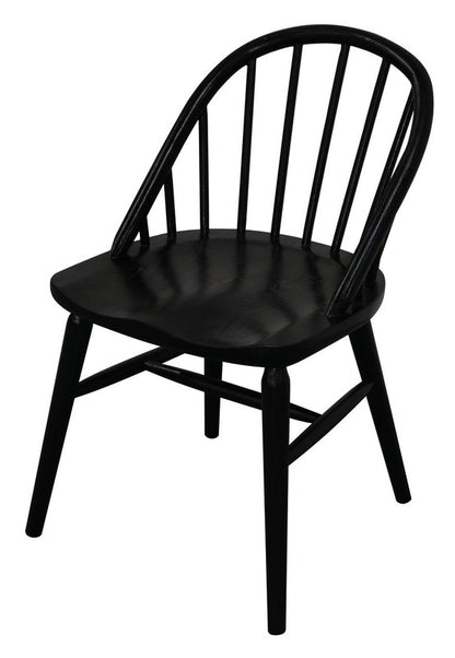 Vera Solid Oak Dining Chair - Set of 2 (Black) V199-CH050OVRSF2B