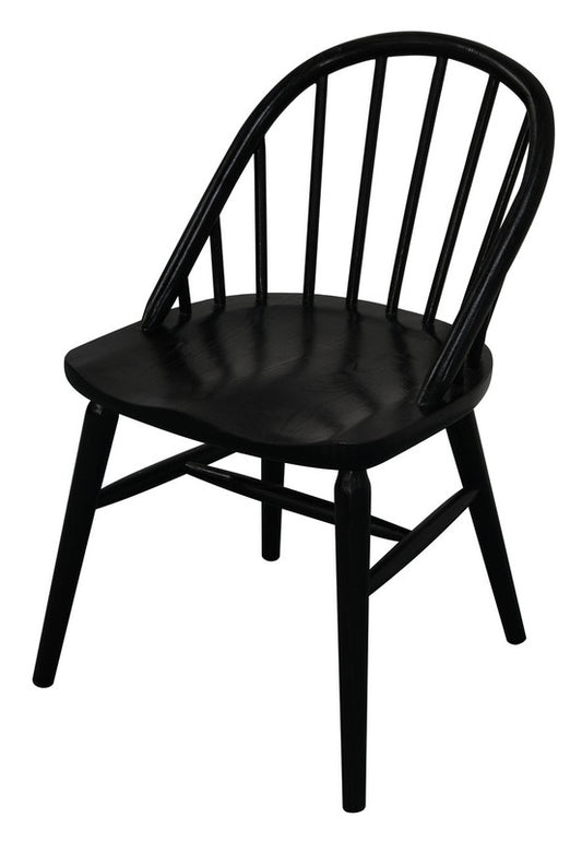 Vera Solid Oak Dining Chair - Set of 2 (Black) V199-CH050OVRSF2B