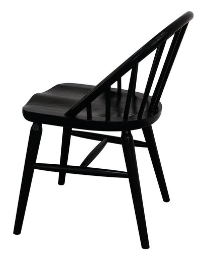 Vera Solid Oak Dining Chair - Set of 2 (Black) V199-CH050OVRSF2B
