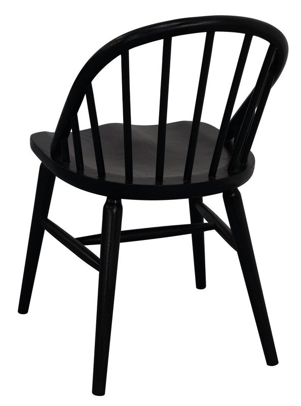 Vera Solid Oak Dining Chair - Set of 2 (Black) V199-CH050OVRSF2B