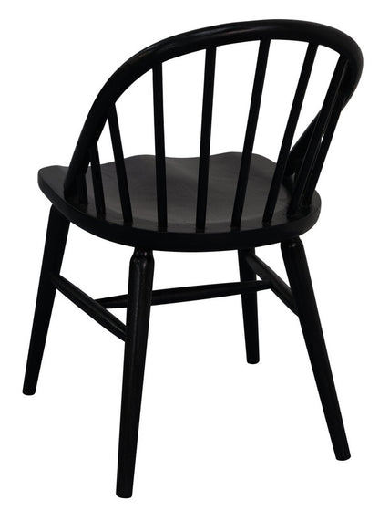 Vera Solid Oak Dining Chair - Set of 2 (Black) V199-CH050OVRSF2B
