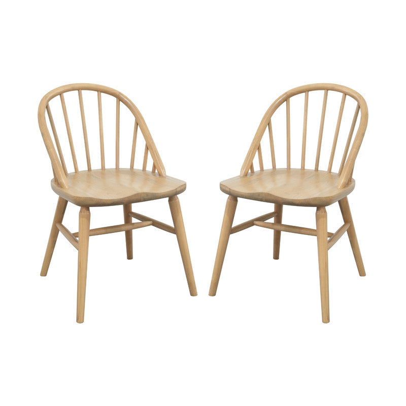 Vera Solid Oak Dining Chair - Set of 2 (Natural) V199-CH050OVRSF2NU