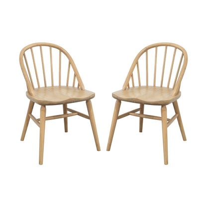 Vera Solid Oak Dining Chair - Set of 2 (Natural) V199-CH050OVRSF2NU