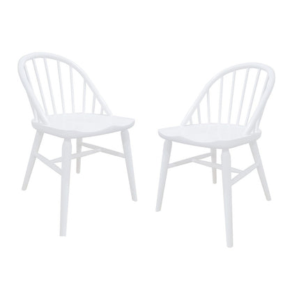 Vera Solid Oak Dining Chair - Set of 2 (White) V199-CH050OVRSF2WH