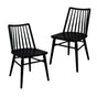 Riviera Solid Oak Dining Chair - Set of 2 (Black) V199-CH050RVRSF2B
