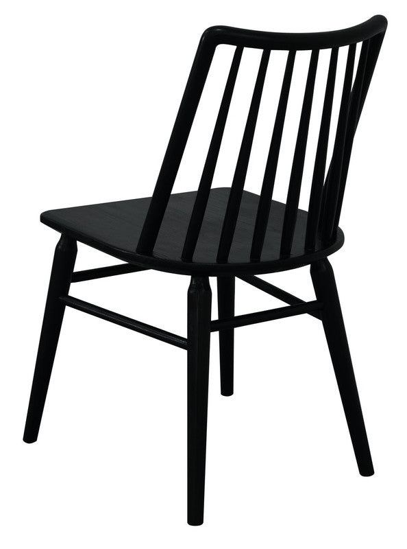 Riviera Solid Oak Dining Chair - Set of 2 (Black) V199-CH050RVRSF2B