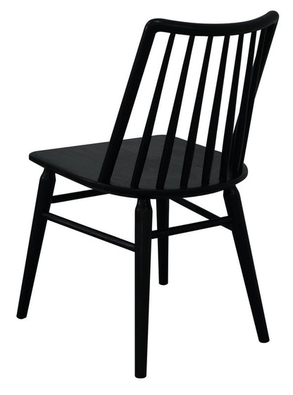 Riviera Solid Oak Dining Chair - Set of 2 (Black) V199-CH050RVRSF2B