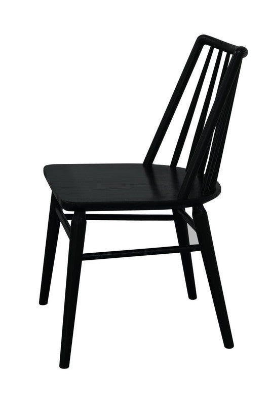 Riviera Solid Oak Dining Chair - Set of 2 (Black) V199-CH050RVRSF2B