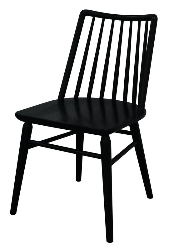 Riviera Solid Oak Dining Chair - Set of 2 (Black) V199-CH050RVRSF2B