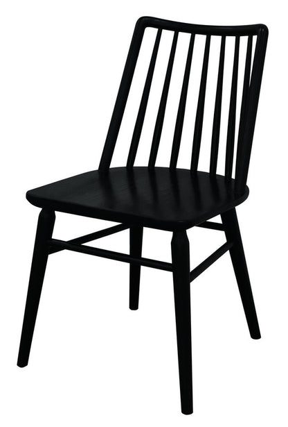 Riviera Solid Oak Dining Chair - Set of 2 (Black) V199-CH050RVRSF2B