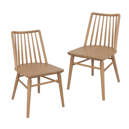 Riviera Solid Oak Dining Chair - Set of 2 (Natural) V199-CH050RVRSF2NU