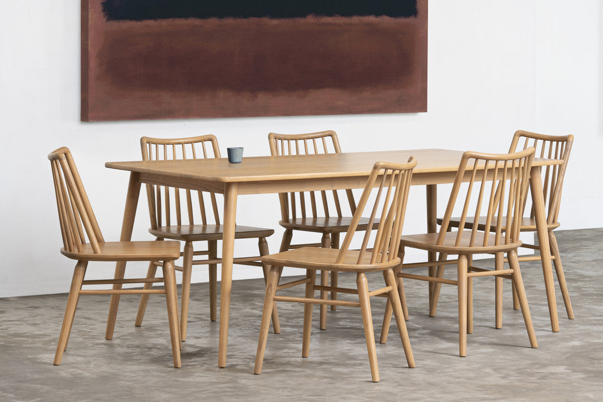 Riviera Solid Oak Dining Chair - Set of 2 (Natural) V199-CH050RVRSF2NU