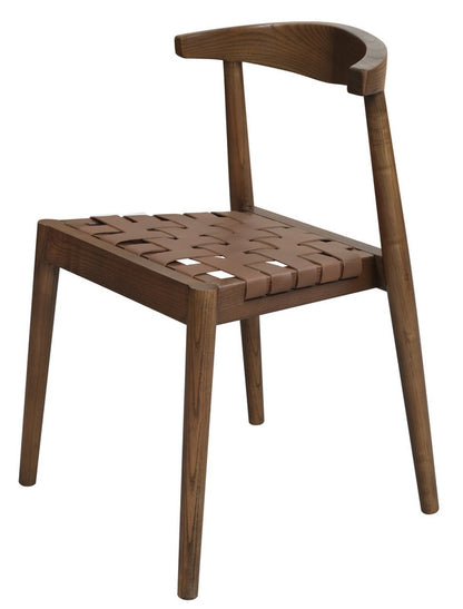 Elliot Leather Dining Chair (Walnut) V199-CH051LHWN