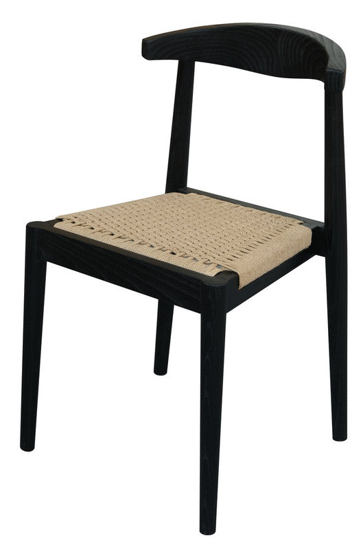 Arden Solid Oak Dining Chair with Loom (Black) V199-CH051LOB