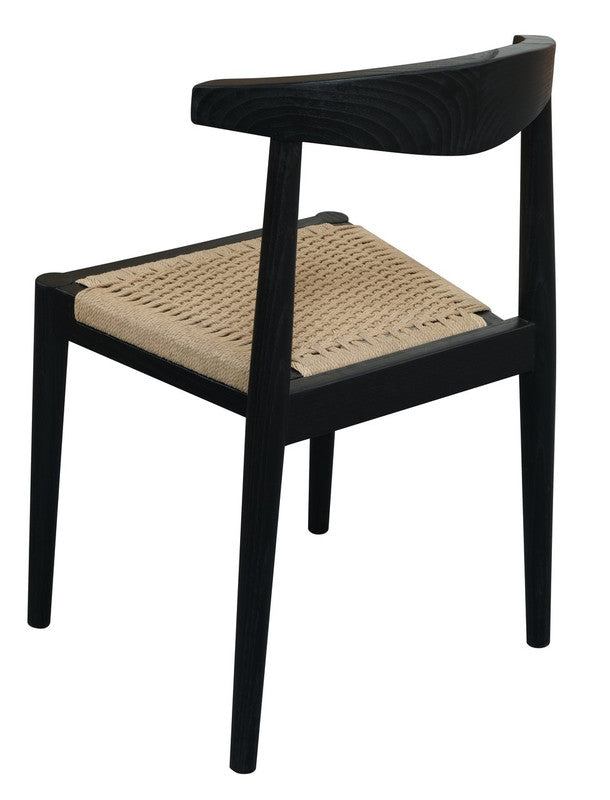 Arden Solid Oak Dining Chair with Loom (Black) V199-CH051LOB