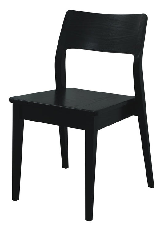 Providence Solid Oak Dining Chair - Set of 2 (Black) V199-CH052PFLSF2B