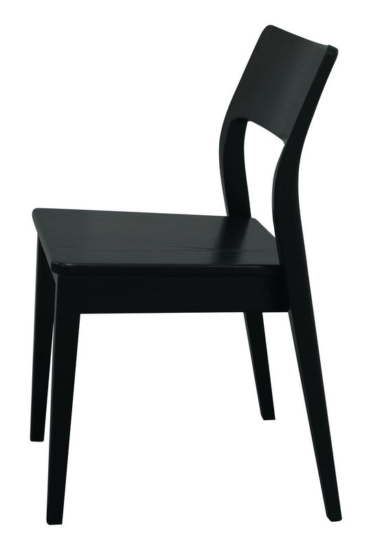 Providence Solid Oak Dining Chair - Set of 2 (Black) V199-CH052PFLSF2B