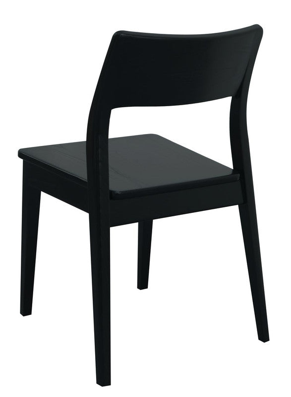Providence Solid Oak Dining Chair - Set of 2 (Black) V199-CH052PFLSF2B