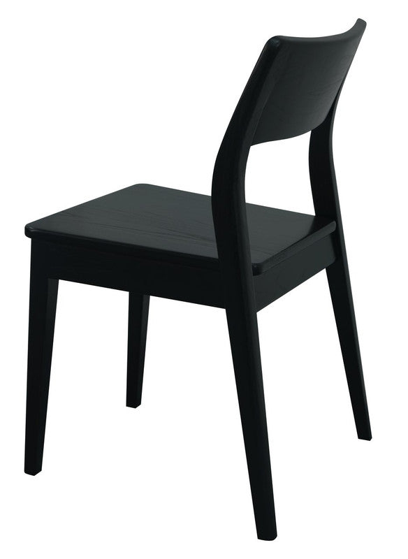 Providence Solid Oak Dining Chair - Set of 2 (Black) V199-CH052PFLSF2B