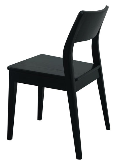 Providence Solid Oak Dining Chair - Set of 2 (Black) V199-CH052PFLSF2B
