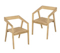 Kyoto Solid Oak Arm Chair - Set of 2 (Natural) V199-CH054IFOSF2N