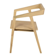 Kyoto Solid Oak Arm Chair - Set of 2 (Natural) V199-CH054IFOSF2N