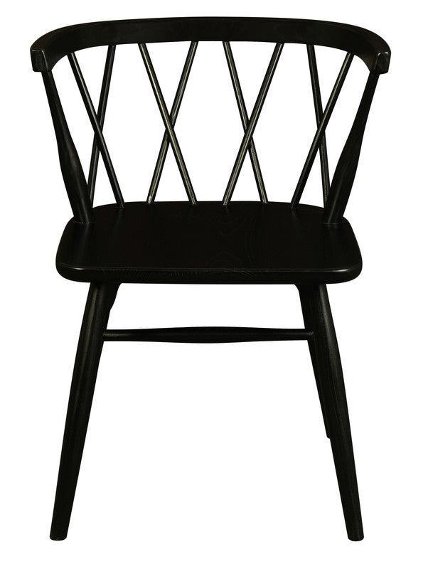 Sierra Cross Back Oak Chair - Set of 2 (Black) V199-CH061XBSF2B