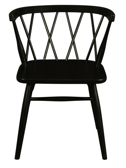 Sierra Cross Back Oak Chair - Set of 2 (Black) V199-CH061XBSF2B