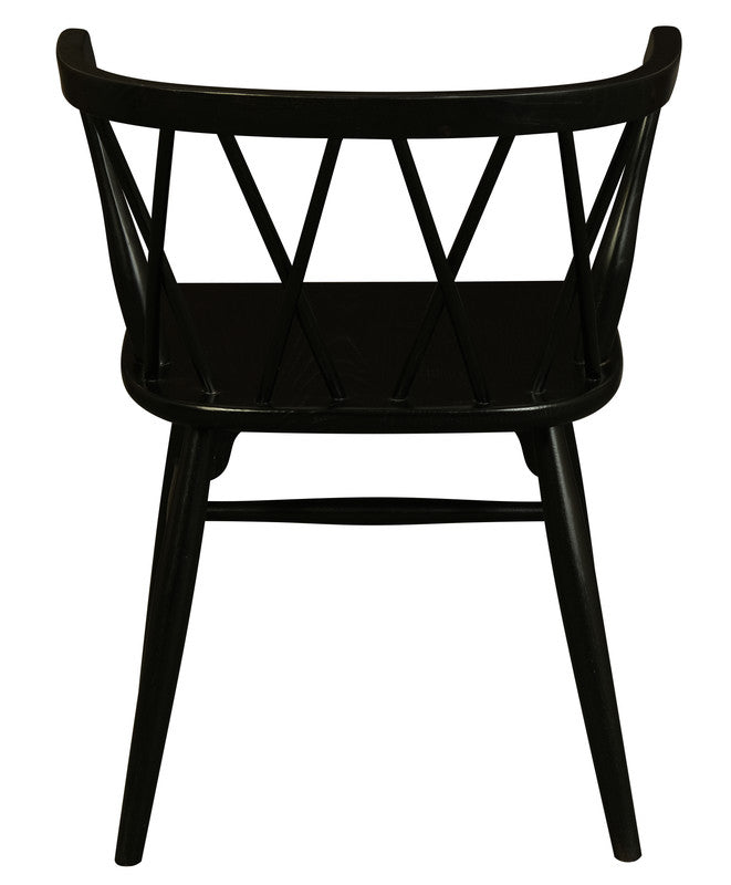 Sierra Cross Back Oak Chair - Set of 2 (Black) V199-CH061XBSF2B