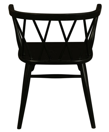 Sierra Cross Back Oak Chair - Set of 2 (Black) V199-CH061XBSF2B