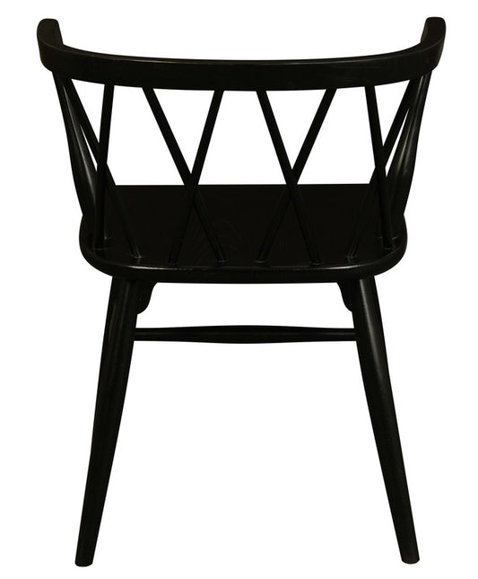 Sierra Cross Back Oak Chair - Set of 2 (Black) V199-CH061XBSF2B