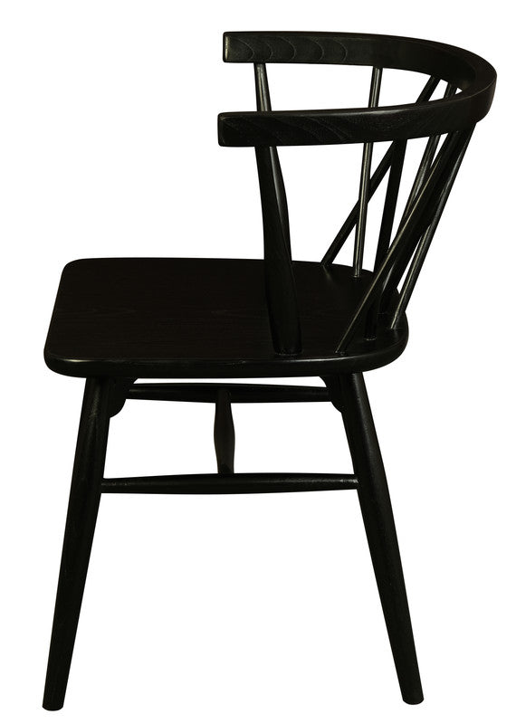 Sierra Cross Back Oak Chair - Set of 2 (Black) V199-CH061XBSF2B