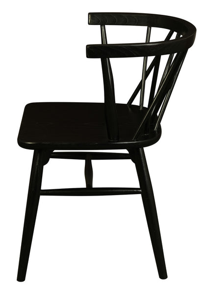Sierra Cross Back Oak Chair - Set of 2 (Black) V199-CH061XBSF2B