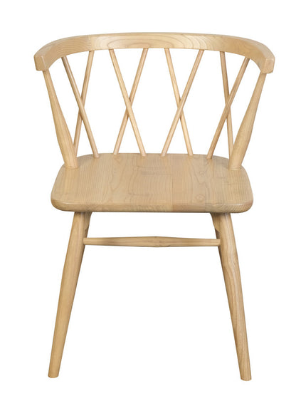 Sierra Cross Back Oak Chair - Set of 2 (Natural) V199-CH061XBSF2NU