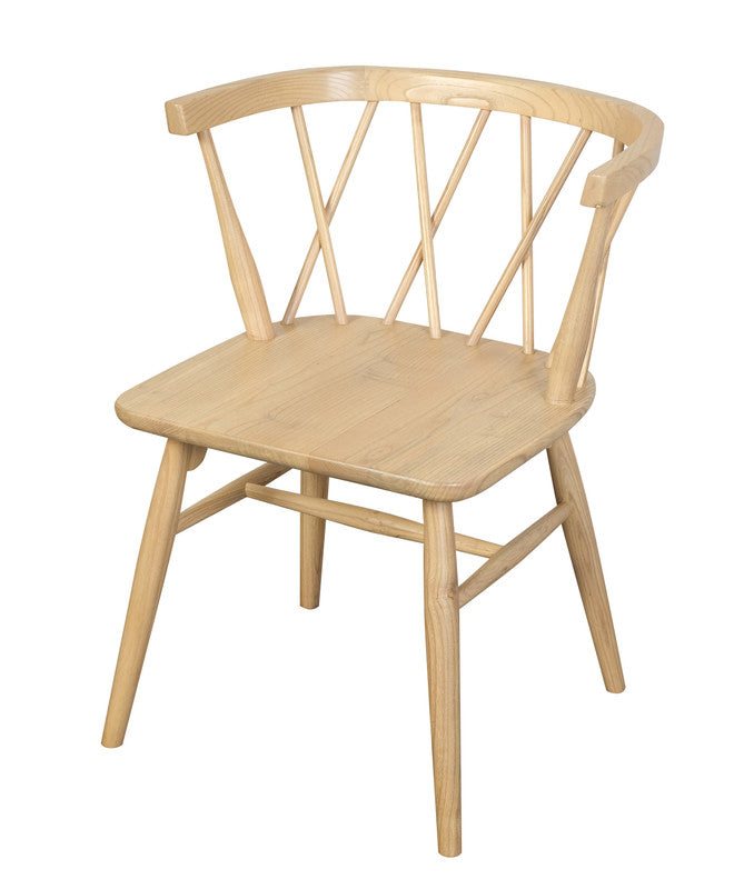 Sierra Cross Back Oak Chair - Set of 2 (Natural) V199-CH061XBSF2NU