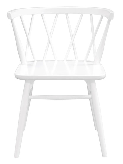 Sierra Cross Back Oak Chair - Set of 2 (White) V199-CH061XBSF2WH