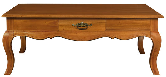 French Provincial 2 Drawer Coffee Table - Light Pecan V199-CT002FPLP